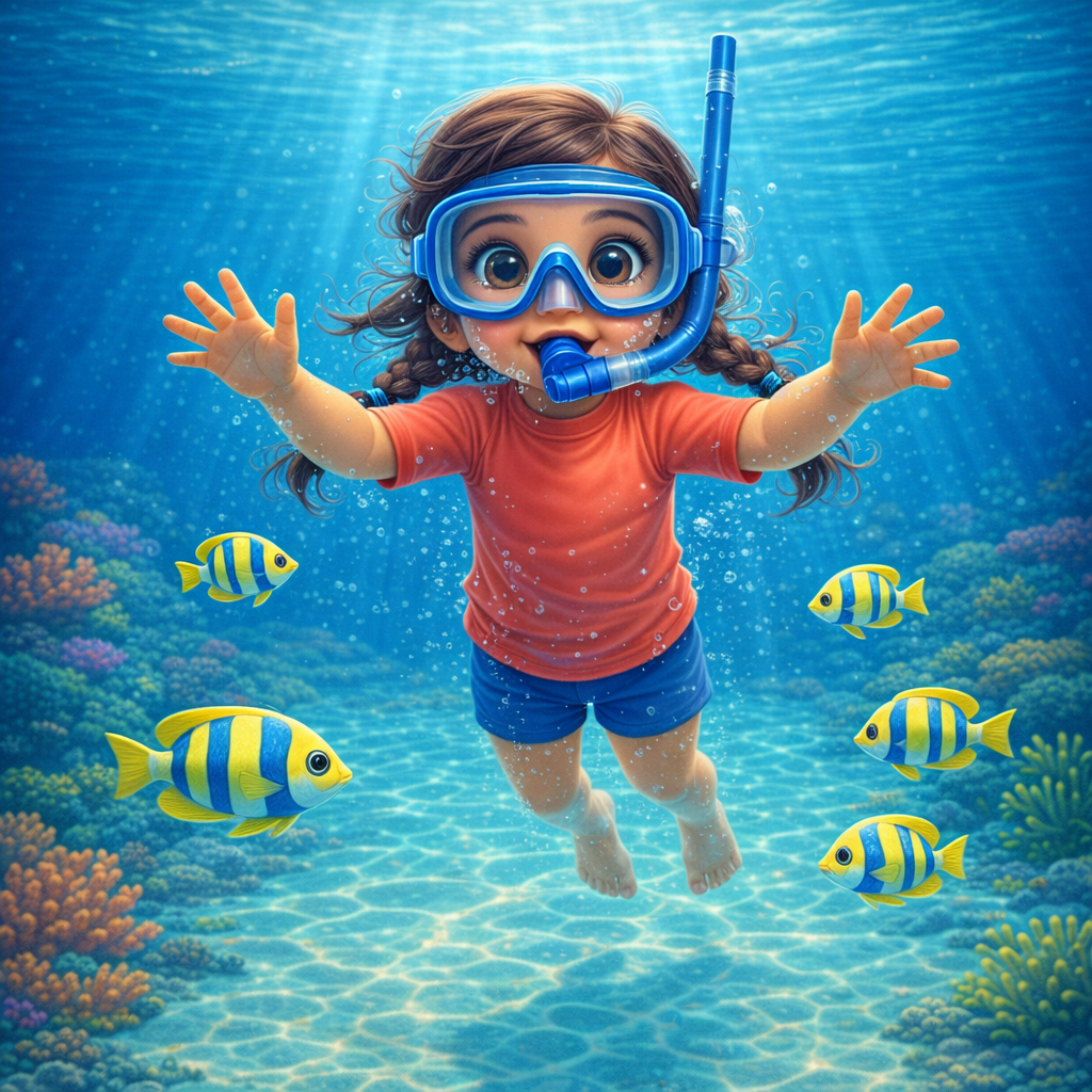 A child's personalized illustrated story